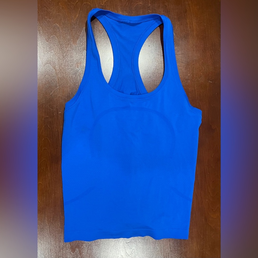 Swiftly tech racerback tank top 2.0 race length blazer blue tone size 8